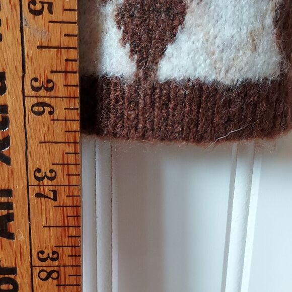 🆕Lulu's‎ Clued In Cutie Brown Pink Cream Multi Argyle Mini Sweater Dress L - Picture 6 of 9